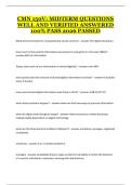 CMN 150V Midterm 2025&sol;2026 Complete Questions and Answers &ndash; High-Scoring Exam Preparation Material