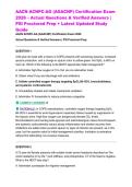 AACN ACNPC-AG &lpar;AGACNP&rpar; Certification Exam 2026 &ndash; Actual Questions & Verified Answers &vert; PSI Proctored Prep &plus; Latest Updated Study Guide