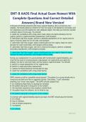 EMT-B AAOS Final Actual Exam Newest With  Complete Questions And Correct Detailed  Answers&vert; Brand New Version&excl; 