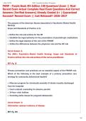 PHNP - Purple Book 4th Edition 100 QuestionsExam &vert;&vert; Most  Recent Exam Actual Complete Real Exam Questions And Correct  Answers &lpar;Verified Answers&rpar; Already Graded A&plus; &vert; Guaranteed  Success&excl;&excl; Newest Exam &vert;&vert; Just Released&excl;&excl; 2026-2027