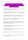 Roofing Certification Exam 2023 Complete Questions and Solutions &ndash; Professional Trade Test Preparation Material