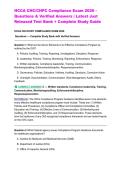 HCCA CHC&sol;CHPC Compliance Exam 2026 &ndash; Questions & Verified Answers &vert; Latest Just Released Test Bank &plus; Complete Study Guide