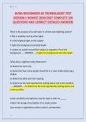 AVIXA RECOGNIZED AV TECHNOLOGIST TEST  VERSION 1 NEWEST 2026&sol;2027 COMPLETE 100  QUESTIONS AND CORRECT DETAILED ANSWERS