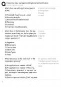 Enterprise Data Management Implementer &sol; Certification Study Guide &sol; Practice Test 2025 &sol; Score 100&percnt;
