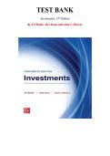 Test Bank for Investments&comma; 13th Edition By Zvi Bodie&comma; Alex Kane&comma; Chapter 1-28 &vert; All Chapters