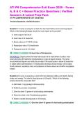 ATI PN Comprehensive Exit Exam 2026 &ndash; Forms A&comma; B & C &plus; Bonus Practice Questions &vert; Verified Answers & Latest Prep Pack