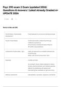 Psyc 290 exam 2 Exam &lpar;updated 2026&rpar; Questions & Answers &vert; Latest Already Graded A&plus; UPDATE 2026
