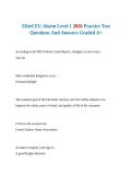 EliteCEU Alarm Level 1 2026 Practice Test Questions And Answers Graded A&plus;