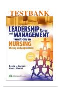 Leadership Roles and Management Functions in Nursing 11th Edition Test Bank &lpar;2026&rpar; &vert; Huston &vert; Complete Questions & Answers &vert; A&plus; Study Guide