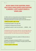NR 325&colon; EXAM 3 STUDY QUESTIONS&comma; EXAM 3  ADULT HEALTH EXAM &lpar;UPDATED 2026&rpar; QUESTIONS  & ANSWERS &vert; LATEST ALREADY GRADED A&plus;  UPDATE &vert;2026