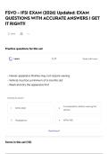 FSVO - IFSI EXAM &lpar;2026&rpar; Updated&colon; EXAM QUESTIONS WITH ACCURATE ANSWERS &vert; GET IT RIGHT&excl;&excl;