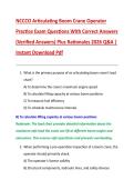 NCCCO Articulating Boom Crane Operator  Practice Exam Questions With Correct Answers  &lpar;Verified Answers&rpar; Plus Rationales 2026 Q&A &vert;  Instant Download Pdf 