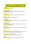 Cosmetology State Board Questions With  Accurate Solutions 20252026 A&plus; Grade 