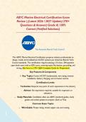 ABYC Marine Electrical Certification Exam Review &vert; &lpar;Latest 2026 &sol; 2027 Update&rpar; 270&plus; Questions & Answers&vert; Grade A&vert; 100&percnt; Correct &lpar;Verified Solutions&rpar;  