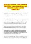NURS 3632 EXAM 1&comma;2 &vert; COMPLETE STUDY GUIDE 2026 &vert; VERIFIED ANSWERS &vert; 100&percnt; CORRECT &vert; GRADED A&plus;&vert; PASS GUARANTEED