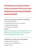NCCCO Mobile Crane Operator Certification  Practice Exam Questions With Correct Answers  &lpar;Verified Answers&rpar; Plus Rationales 2026 Q&A &vert;  Instant Download Pdf 