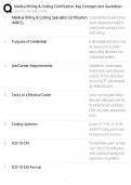 Medical Billing Coding Certification &sol; Key Concepts Guidelines &sol; Study Guide 2025 &sol; Practice Test &sol; Score 100&percnt;