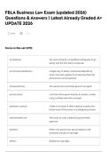 FBLA Business Law Exam &lpar;updated 2026&rpar; Questions & Answers &vert; Latest Already Graded A&plus; UPDATE 2026