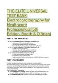 2026&sol;2027 ELITE TEST BANK&colon; Electrocardiography for Healthcare Professionals &lpar;5th Edition&rpar; by Booth & O'Brien &vert; 88 Clinical Scenarios&comma; Rationales & Mentor Analysis