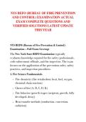NYS BEFO &lpar;BUREAU OF FIRE PREVENTION  AND CONTROL&rpar; EXAMINATION ACTUAL  EXAM COMPLETE QUESTIONS AND  VERIFIED SOLUTIONS LATEST UPDATE  THIS YEAR