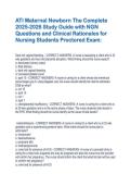 ATI Maternal Newborn The Complete 2025-2026 Study Guide with NGN Questions and Clinical Rationales for Nursing Students Proctored Exam&colon; 