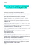 Perry Real Estate Exam 100 Questions and  Correct Answers Latest Updated 2026 