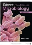 TEST BANK FOR Talaro's Foundations in Microbiology 12th Edition by Barry Chess and Kathleen Park Talaro&vert; All Chapters complete &vert; Latest Edition A&plus;