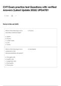 CHT Exam practice test Questions with verified Answers &lpar;Latest Update 2026&rpar; UPDATE&excl;&excl;