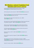 BCS Business Analysis Foundation Exam  Questions and Correct Answers 