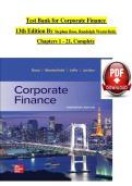 Test Bank Corporate Finance 13th Edition by Stephen Ross & Randolph Westerfield &ndash; Practice Questions & Answers &vert; Latest Update 2026 Exam Prep &vert; Graded A&plus;