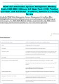 WGU C724 Information Systems Management Mastery Guide 2025&ndash;2026 &vert; Ultimate OA Study Pack &vert; Hardware&comma; Software & Security with 300&plus; Practice Questions