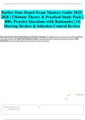 Barber State Board Exam Mastery Guide 2025&ndash;2026 &vert; Ultimate Theory & Practical Study Pack &vert; 14 Shaving Strokes&comma; Infection Control & 400&plus; Practice Questions