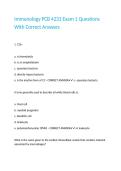 Immunology PCB 4233 Exam 1 Questions With Correct Answers 