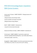 PCB 4233 Immunology Exam 1 Questions With Correct Answers