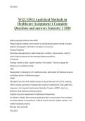 WGU D514 Analytical Methods in  Healthcare Assignment 1 Complete  Questions and answers Semester 1 2026 