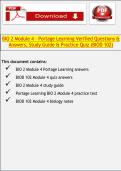 BIO 2 Module 4 Study Guide & Practice Quiz &ndash; Verified Questions & Answers &lpar;Portage Learning BIOD 102&rpar;