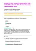 CLASSICS 2902 Ancient Medicine Exam 2026 &ndash; Verified Questions & 100&percnt; Correct Answers &vert; Complete Study Guide