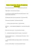Home inspection Study Guidelines 2026&sol;2027