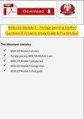 BIOD 102 Module 5 &ndash; Portage Learning Verified Questions & Answers&comma; Study Guide & Practice Quiz
