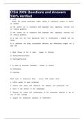 CISA 2026 Questions and Answers 100&percnt; Verified