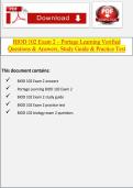 BIOD 102 Exam 2 &ndash; Portage Learning Verified Questions & Answers&comma; Study Guide & Practice Test