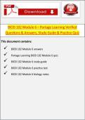BIOD 102 Module 6 &ndash; Portage Learning Verified Questions & Answers&comma; Study Guide & Practice Quiz