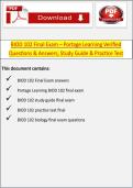 BIOD 102 Final Exam &ndash; Portage Learning Verified Questions & Answers&comma; Study Guide & Practice Test