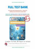 Test bank for Pathophysiology&colon; A Practical Approach&colon; &period; 4th Edition all chapters fully covered  with test questions and answers graded A&plus;