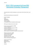 WGU C954 Assessment Set Exam 2026  Information Technology Management