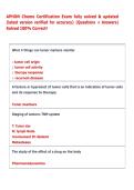 APHON Chemo Certification Exam fully solved & updated  &lpar;latest version verified for accuracy&rpar; &lpar;Questions &plus; Answers&rpar;  Solved 100&percnt; Correct&excl;  