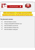BIOD 102 Module 5 Study Guide & Practice Quiz &ndash; Verified Questions & Answers &lpar;Portage Learning Biology&rpar;