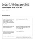 Nicet Level 1 - Water Based Layout EXAM Questions and Answers &lpar;Verified Answers&rpar; &lpar;Latest Update 2026&rpar; UPDATE&excl;&excl;