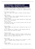 CISA Domain 1 Questions and Answers 100&percnt; Verified and Updated