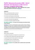 PLATO &sol; Edmentum Economics 2026 &ndash; End of Semester Test Questions & 100&percnt; Correct Answers &vert; Complete Study Guide
